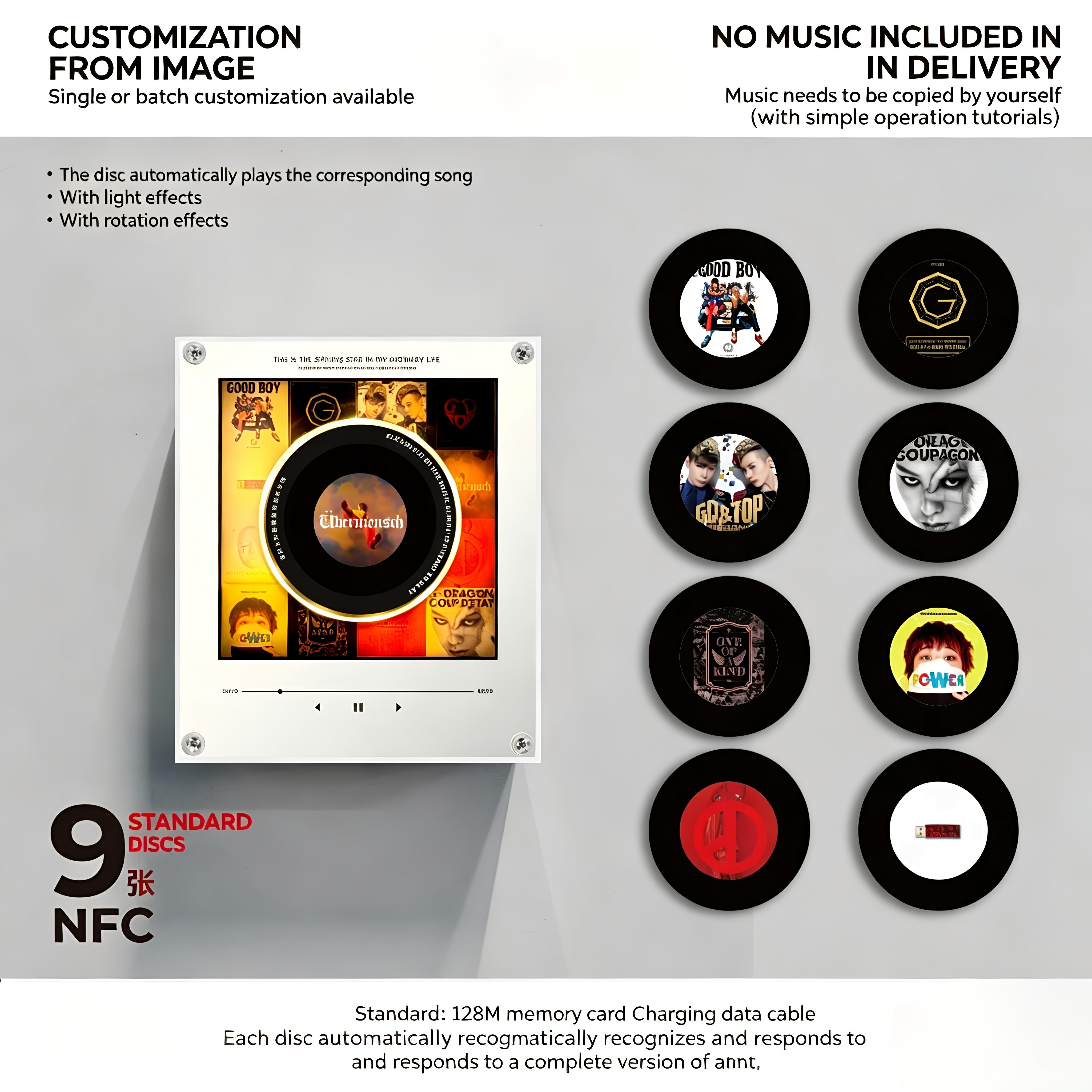 🎤 Iconic Music Legend NFC Fridge Magnet Music Player | Retro Vinyl Decor Gift Set🎵