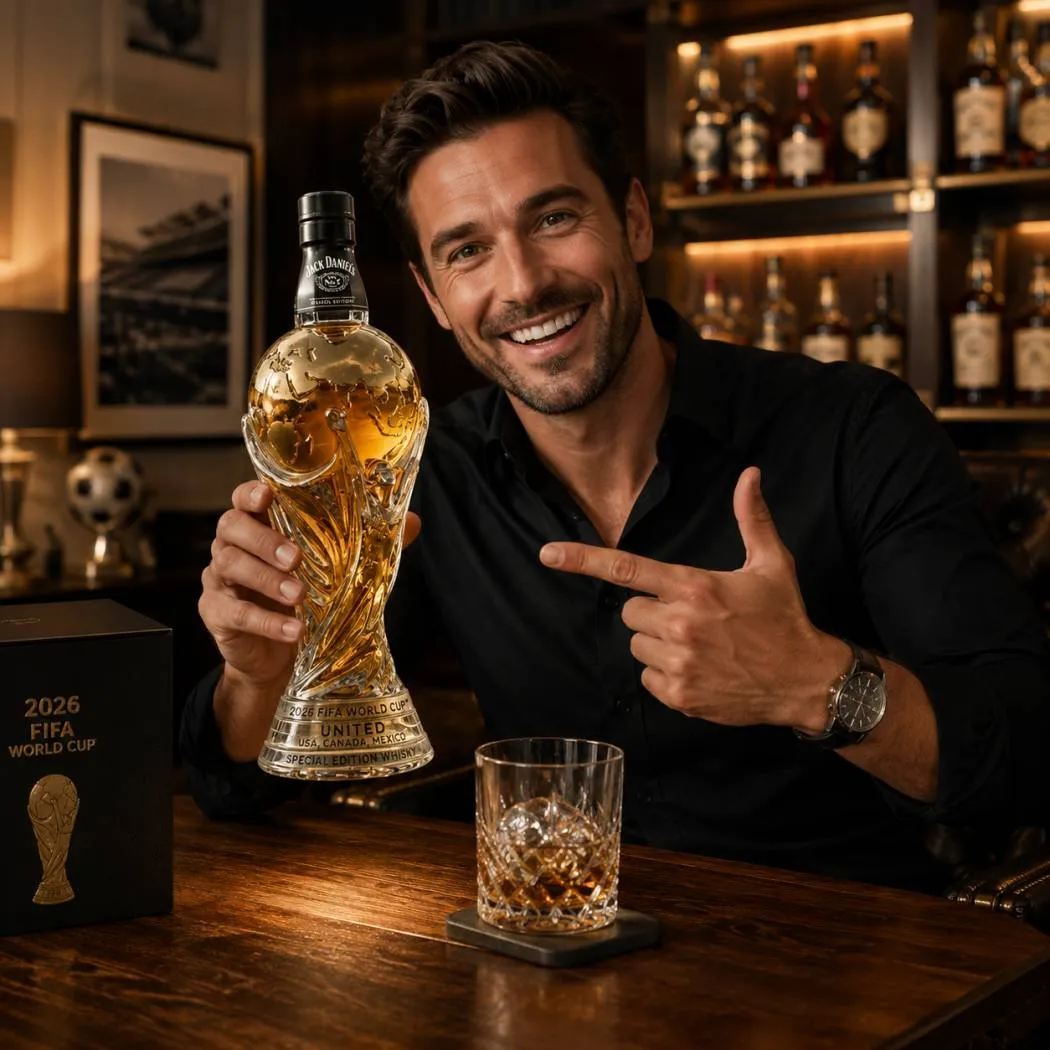 🏆 2026 FIFA World Cup Trophy-Shaped Whiskey Decanter | Limited-Edition Liquor Bottle
