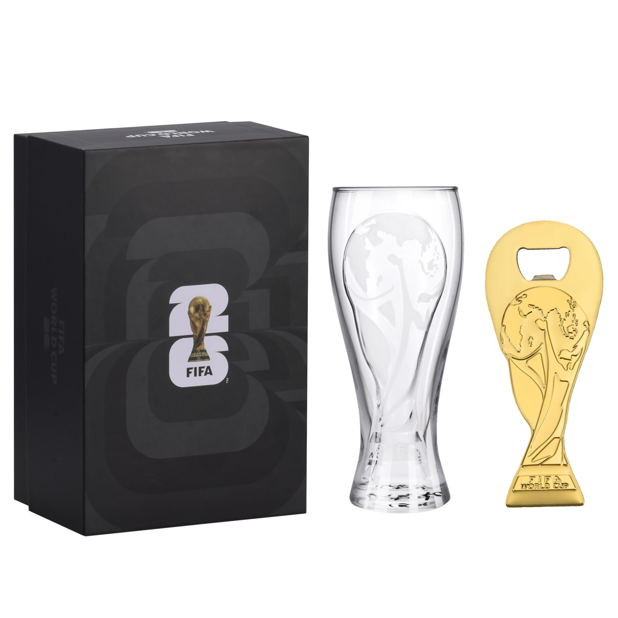🏆 2026 FIFA World Cup Official Beer Glass & Trophy Bottle Opener Gift Set