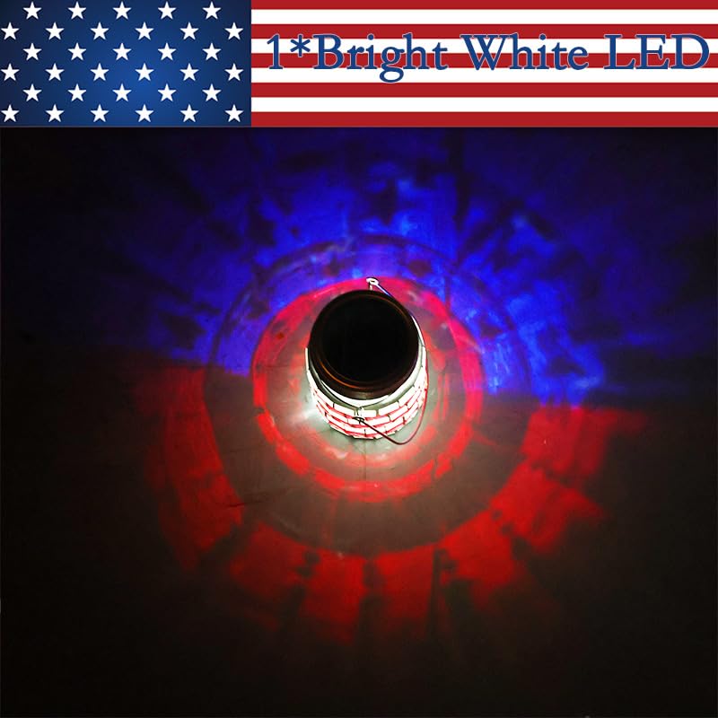 🎆 4th of July American Flag Mosaic Solar Mason Jar Lights | Patriotic Outdoor Decor Lanterns