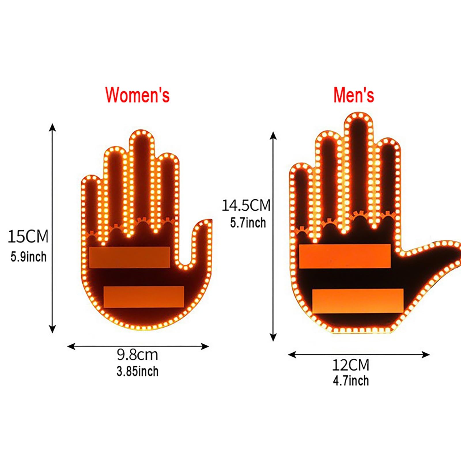 ✋ LED Gesture Hand Light for Car Rear Window | Remote‑Controlled Funny Finger Signal Light