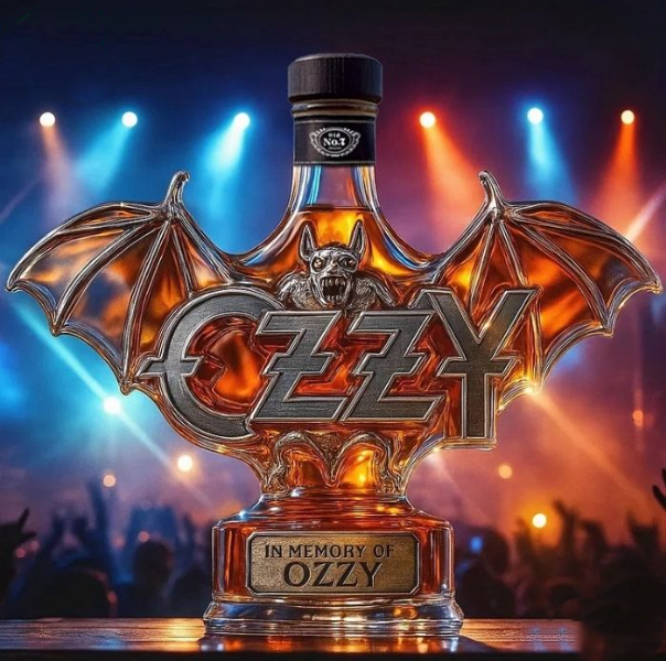 🦇 Ozzy Osbourne Bat Wing Whiskey Decanter | Rock Legend Memorial Liquor Bottle