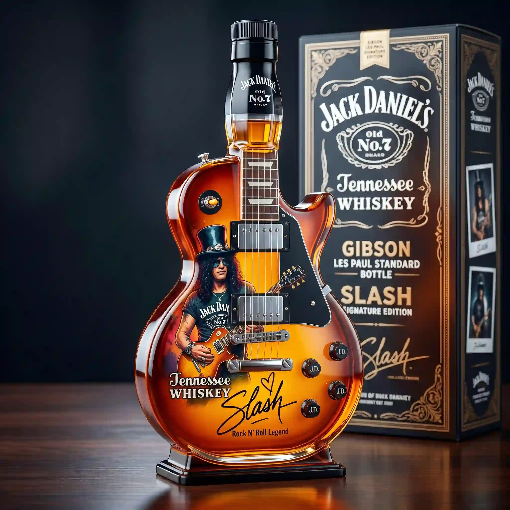 🎸 Rock‑N‑Roll Guitar‑Shaped Whiskey Decanter | Slash‑Inspired Liquor Bottle With Gift Box