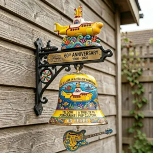 🛳️ The Beatles Yellow Submarine Anniversary Wall Doorbell Bell | Pop‑Culture Decor Door Chime