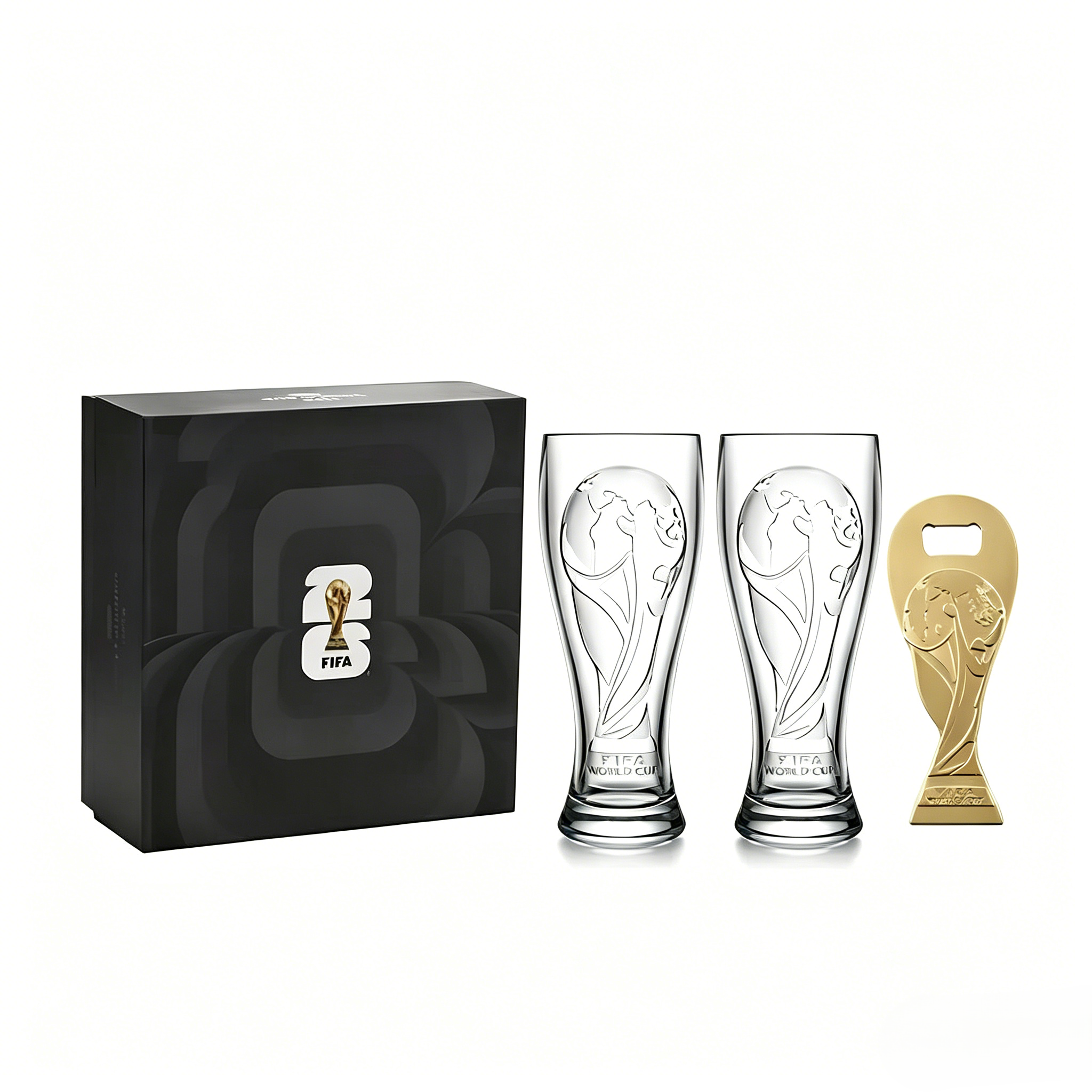 🏆 2026 FIFA World Cup Official Beer Glass & Trophy Bottle Opener Gift Set