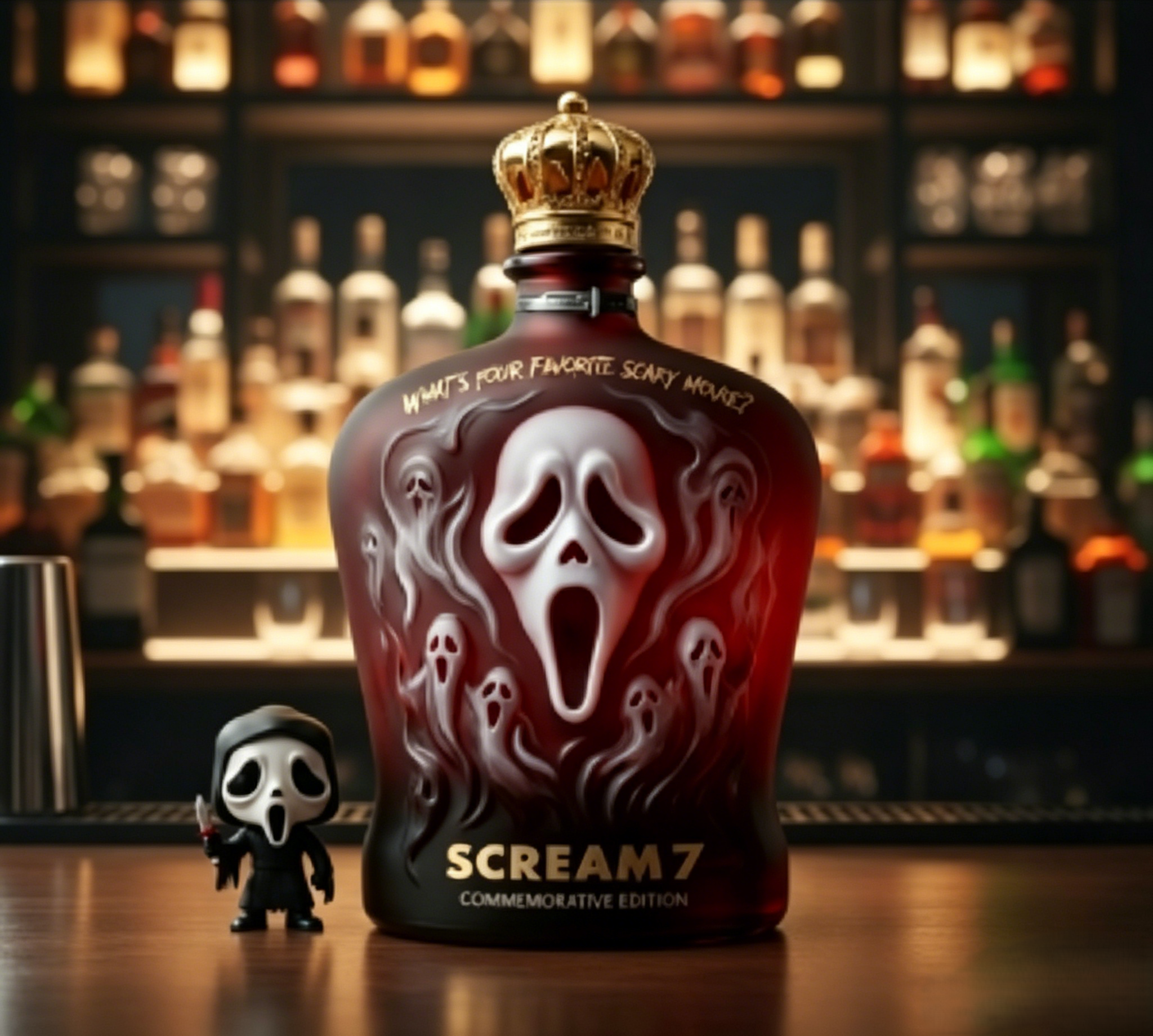 👻 Scream Ghost Face Whiskey Decanter | Horror Movie Themed Liquor Bottle