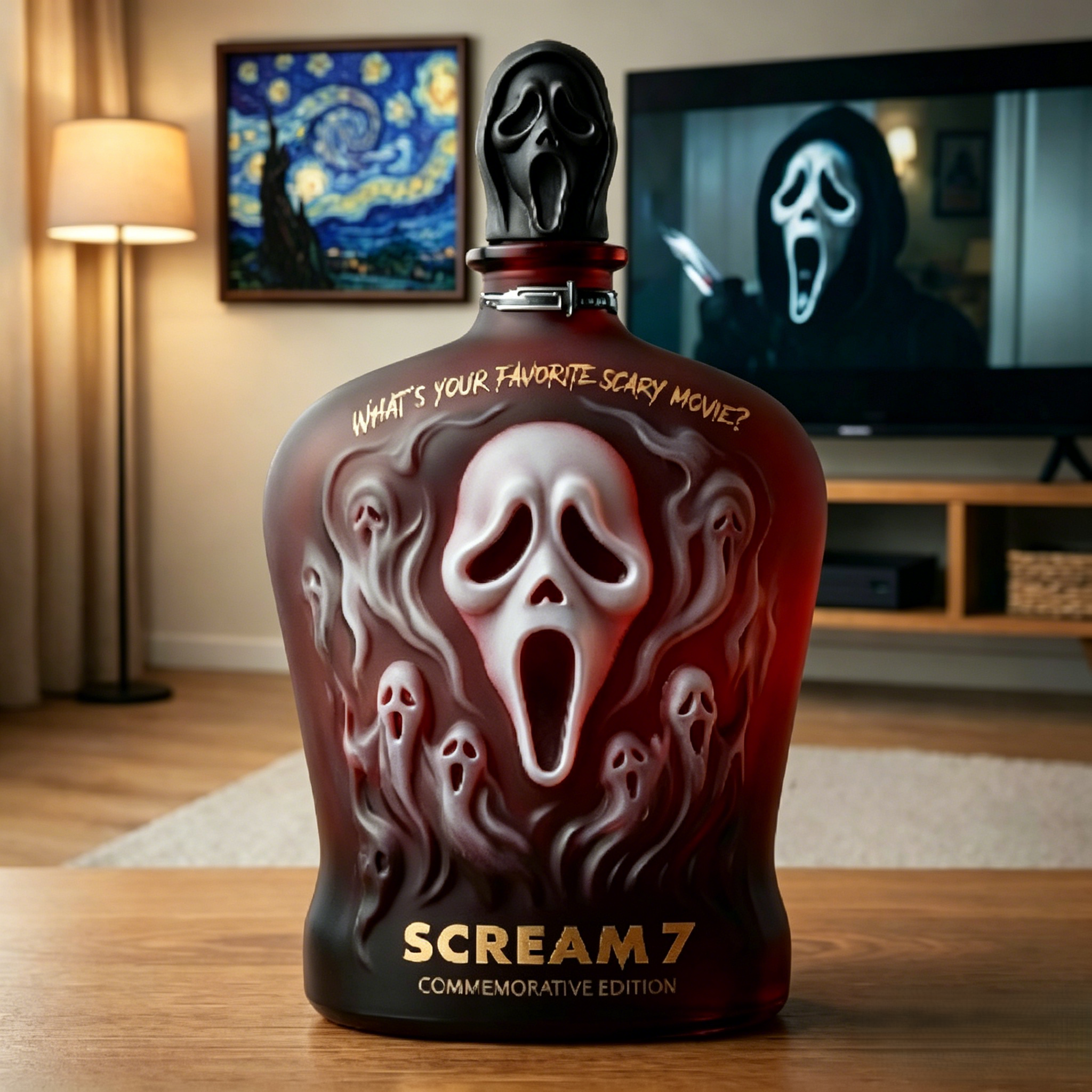 👻 Scream Ghost Face Whiskey Decanter | Horror Movie Themed Liquor Bottle