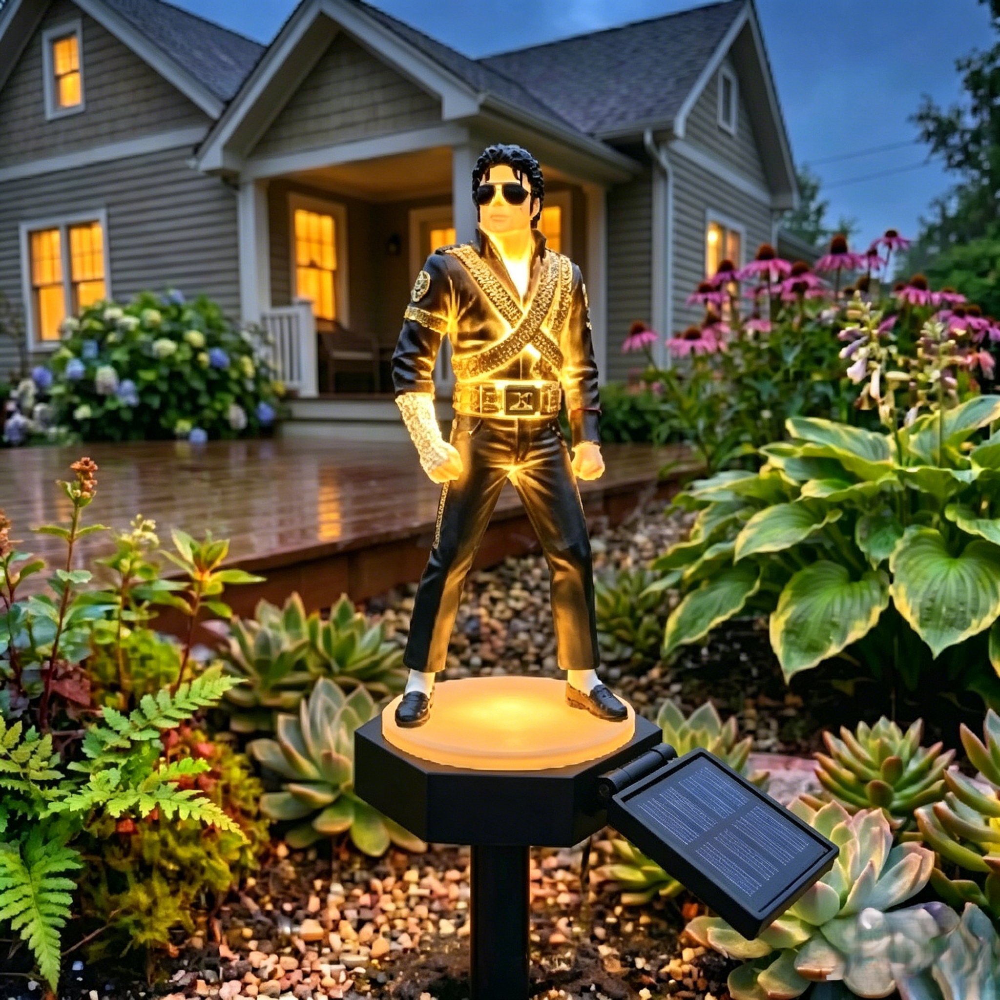 🕺 Michael Jackson Solar Garden Stake Light | King of Pop LED Outdoor Landscape Decor Lamp
