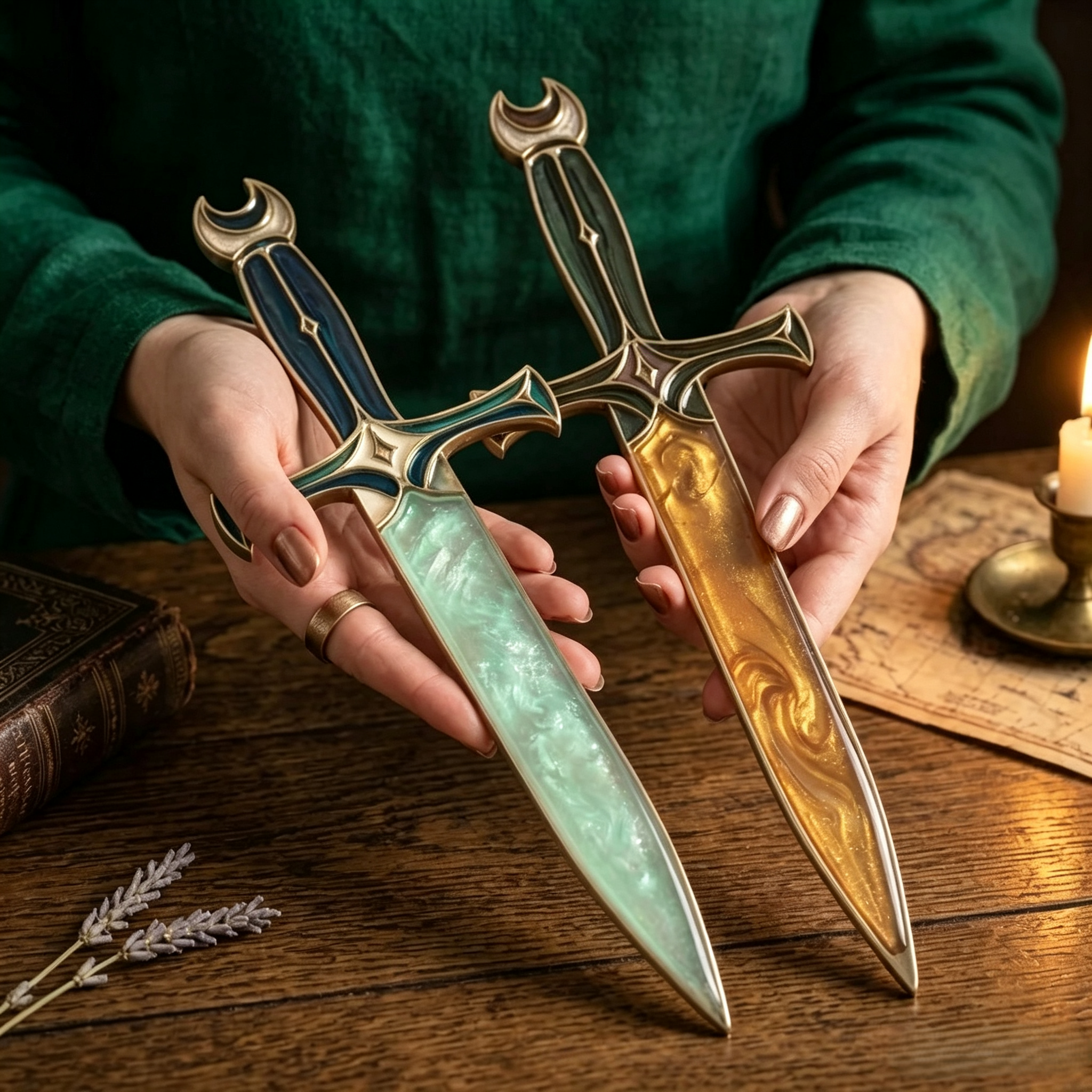 Fantasy Lunar Athame Ritual Dagger