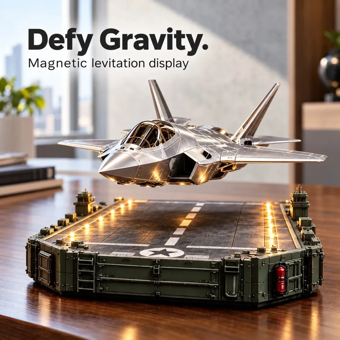 Magnetic Levitation Fighter Jet Model defy gravity floating display