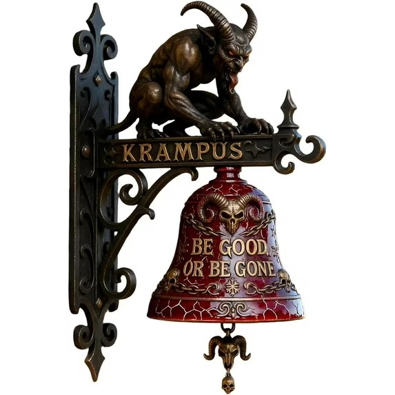 👹Krampus Wall Mount Doorbell Bell