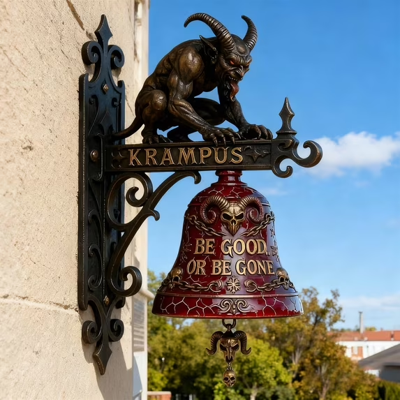 👹Krampus Wall Mount Doorbell Bell