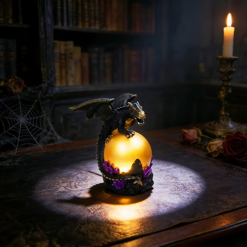 🐉Gothic Resin Dragon Statue Table Lamp