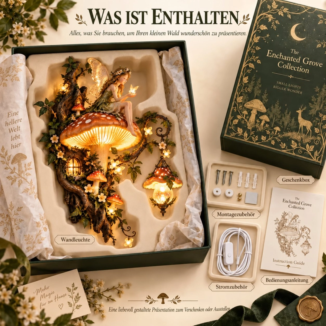 🧚✨ Verzauberte Pilz-Feen-Wandleuchte 🍄🌿