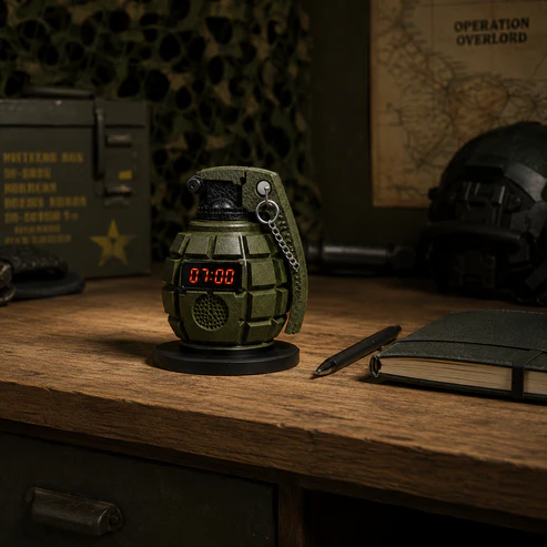 💣Military Grenade Drill Sergeant Alarm Clock