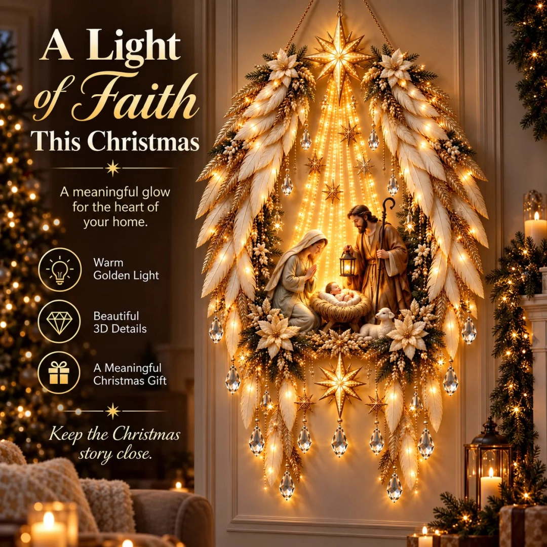 ✨👼 3D Heavenly Angel Wings Nativity Light✨