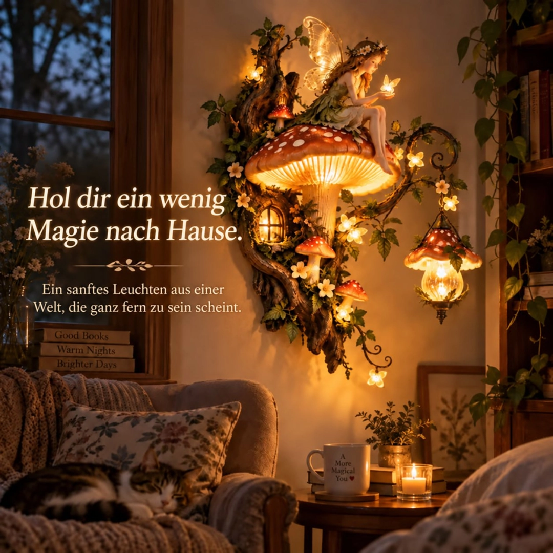 🧚✨ Verzauberte Pilz-Feen-Wandleuchte 🍄🌿