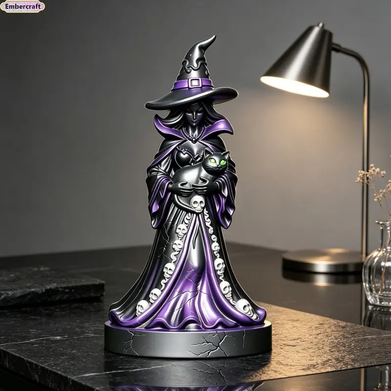 Halloween Skull Witch Tabletop Decor Figurine