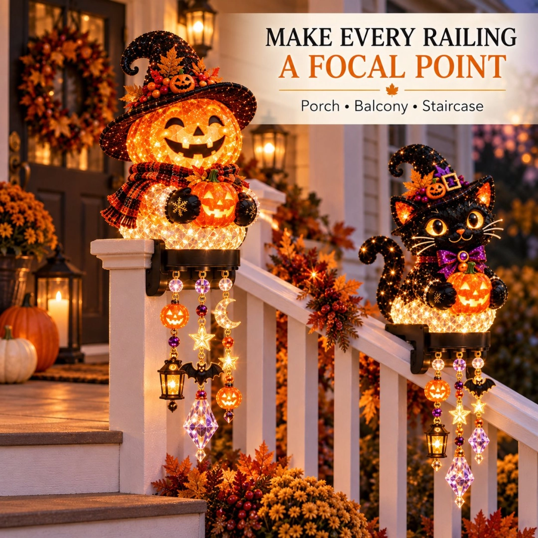 🎃Halloween Porch Magic Cascade Railing Lights