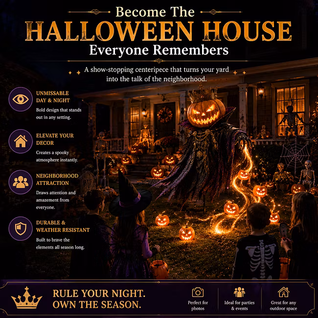 🎁Today 49% OFF🎁🎃Pumpkin King Awakening™ – Flowing LED Halloween Yard Light