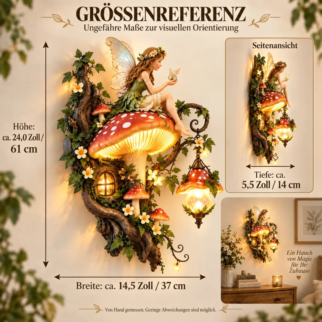🧚✨ Verzauberte Pilz-Feen-Wandleuchte 🍄🌿