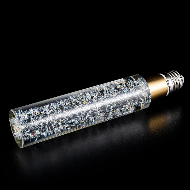 💡Cracked Crystal Tubular LED Filament Edison Light Bulb