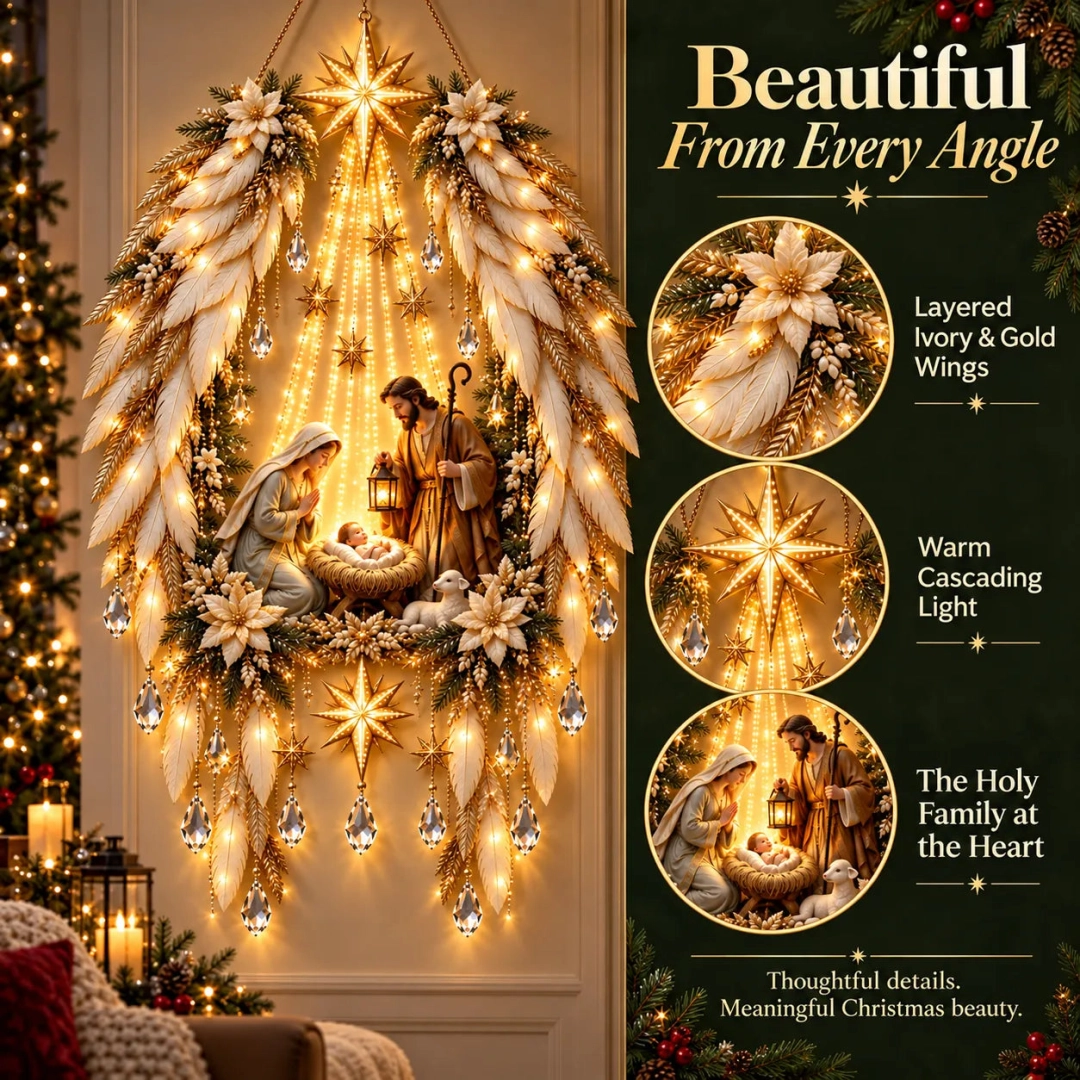 ✨👼 3D Heavenly Angel Wings Nativity Light✨