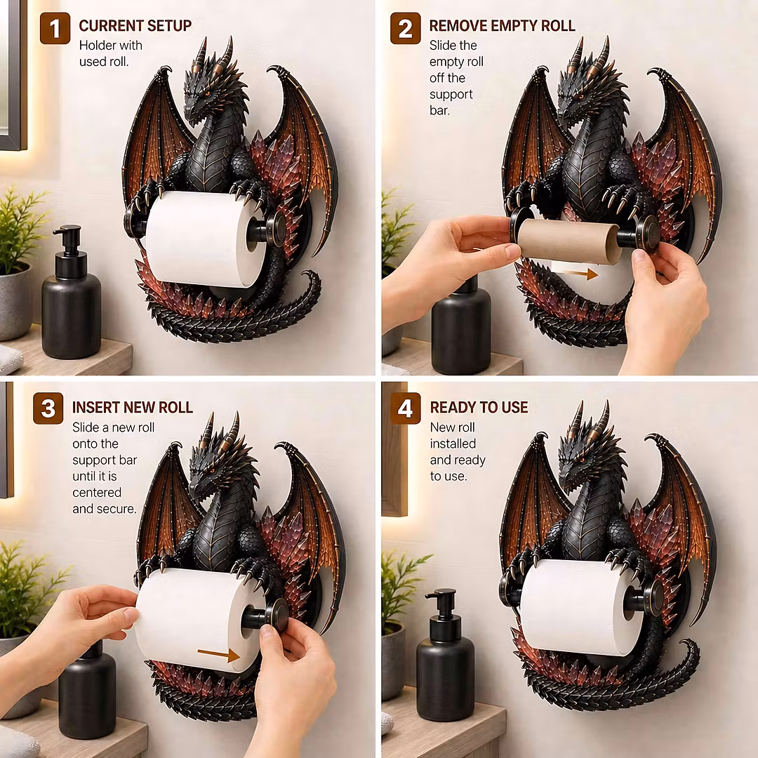 🐉Dragon Toilet Paper Holder Wall Mount