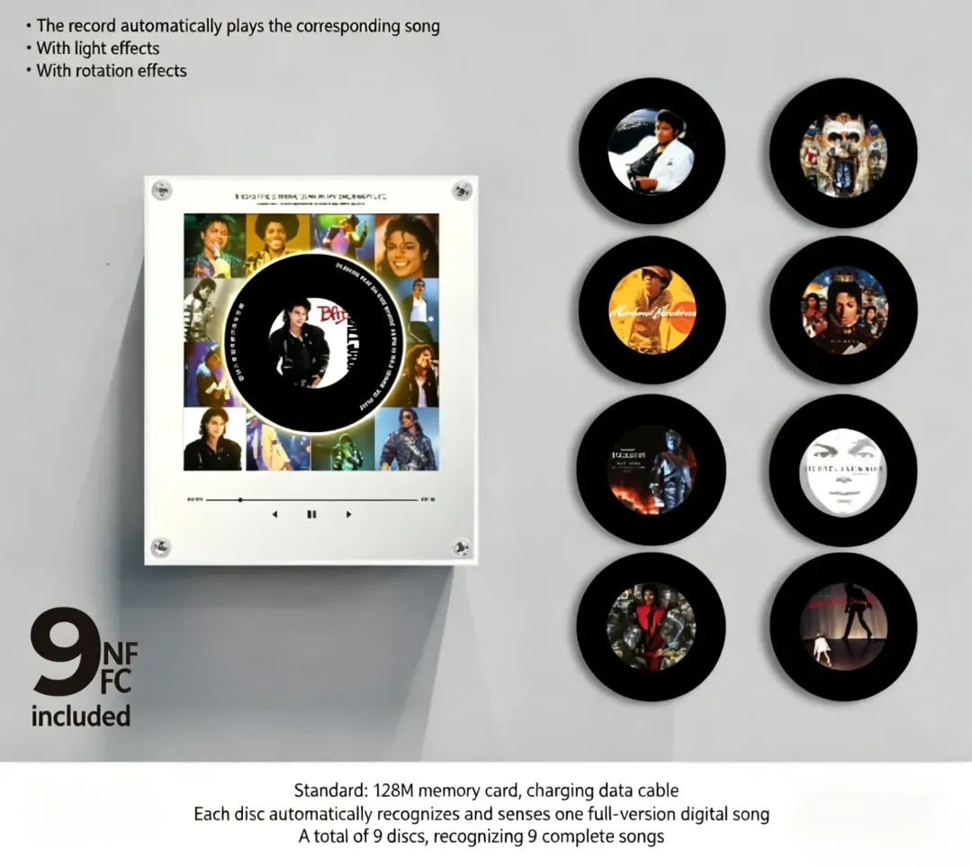 🎵 Iconic Pop Star NFC Fridge Magnet Music Player 