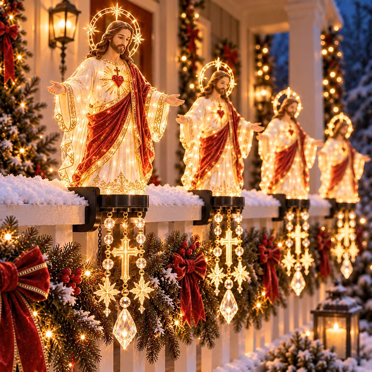 🔥✨ Sacred Christmas Railing Lights