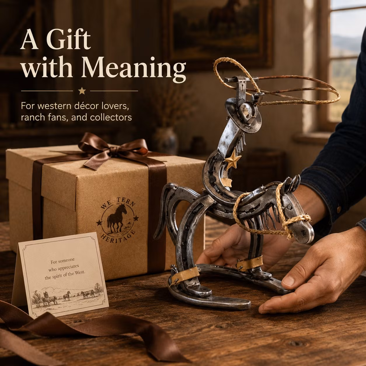 🔥Handcrafted Cowboy Iron Pony Ornament