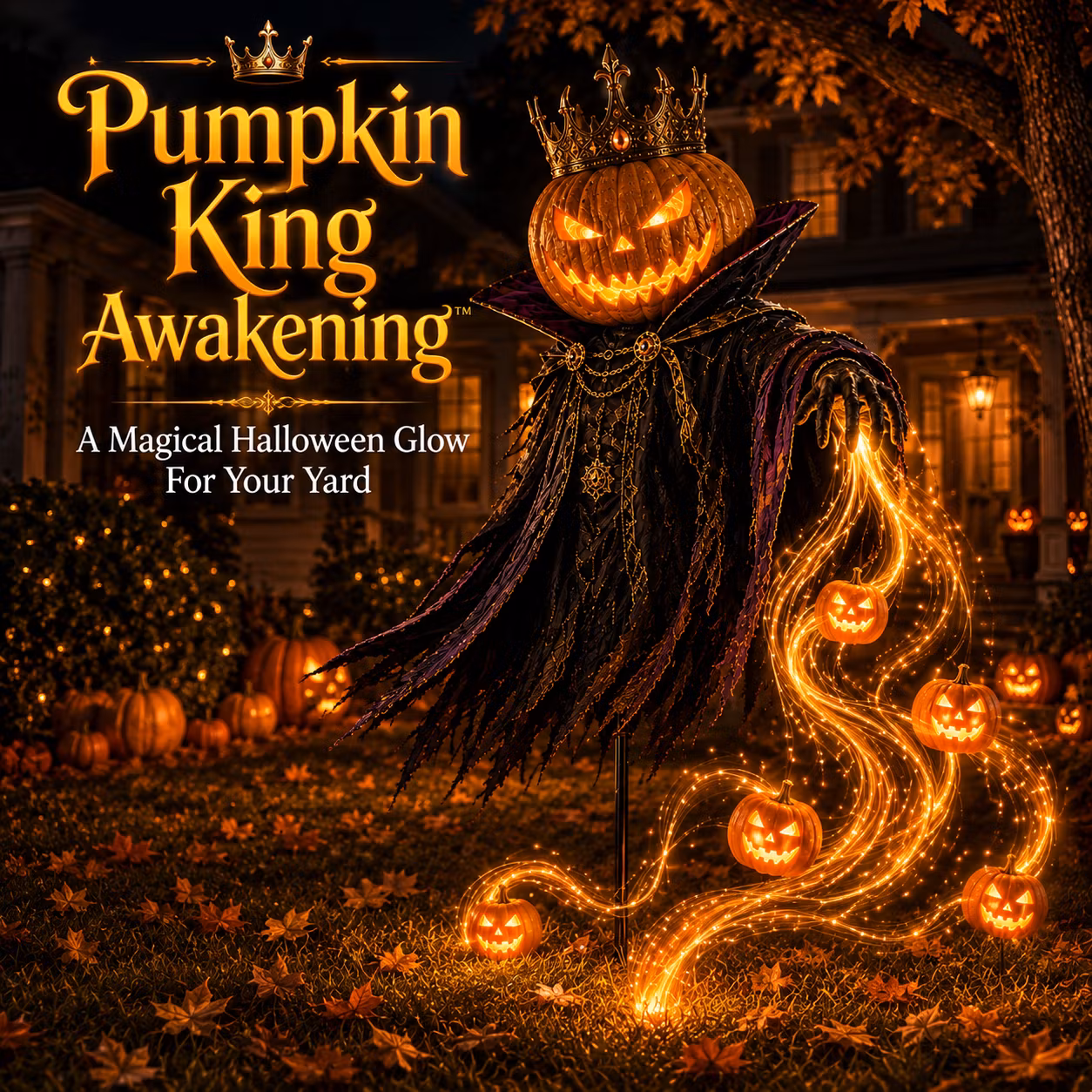 🎁Today 49% OFF🎁🎃Pumpkin King Awakening™ – Flowing LED Halloween Yard Light