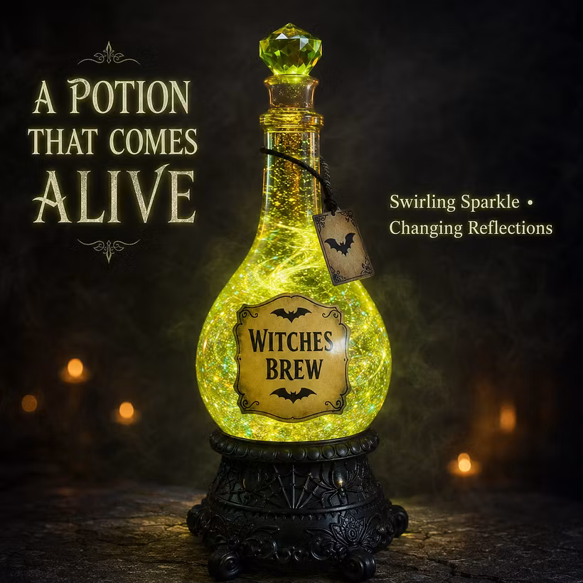 🧙✨Lighted Enchanted Tonic Poison Bottle Glitter Globe