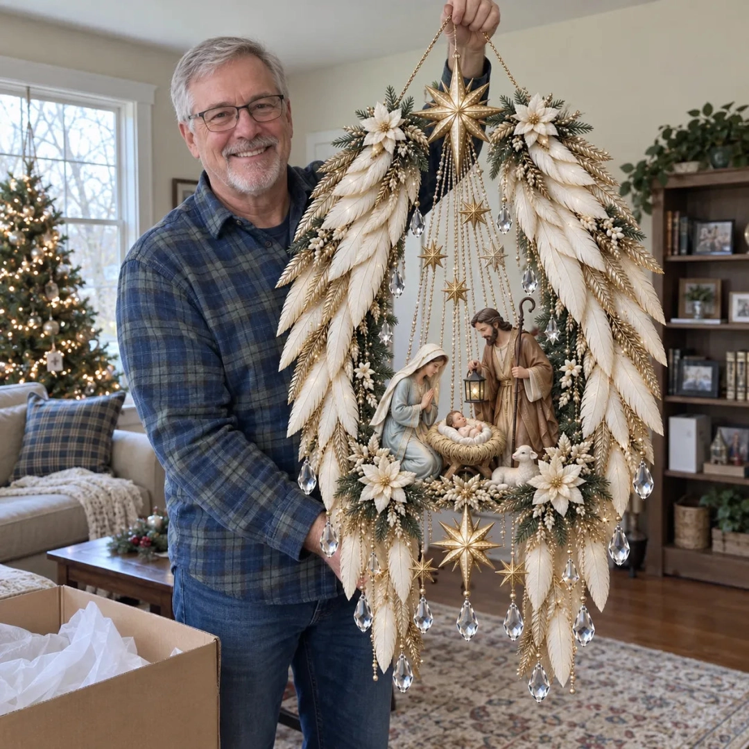✨👼 3D Heavenly Angel Wings Nativity Light✨