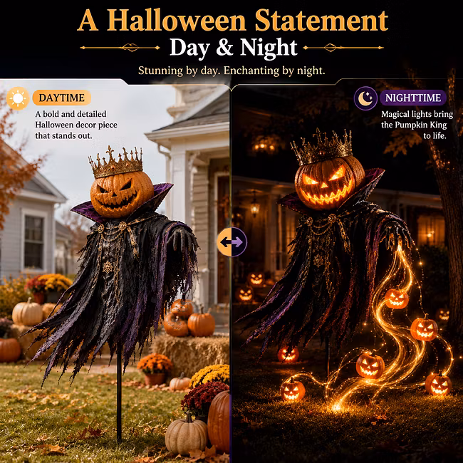 🎁Today 49% OFF🎁🎃Pumpkin King Awakening™ – Flowing LED Halloween Yard Light