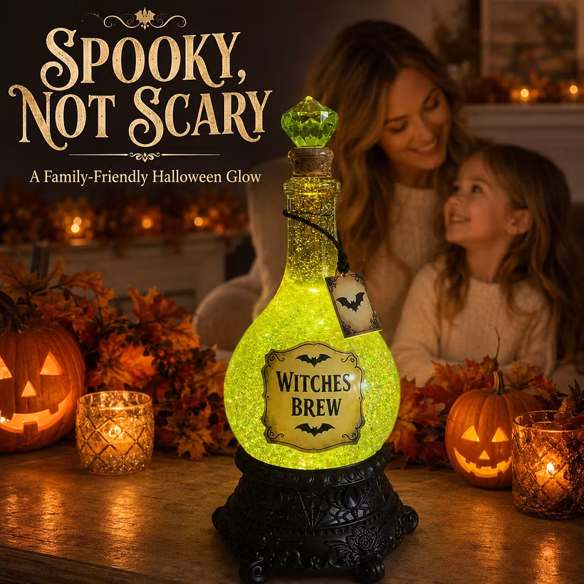 🧙✨Lighted Enchanted Tonic Poison Bottle Glitter Globe