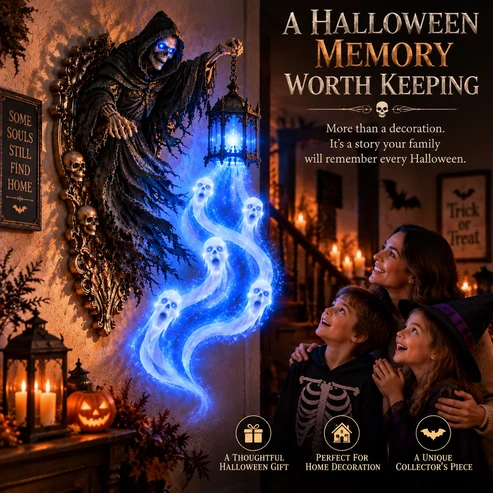 🎃Soul Harvester Haunted Lantern Wall Decor 👻