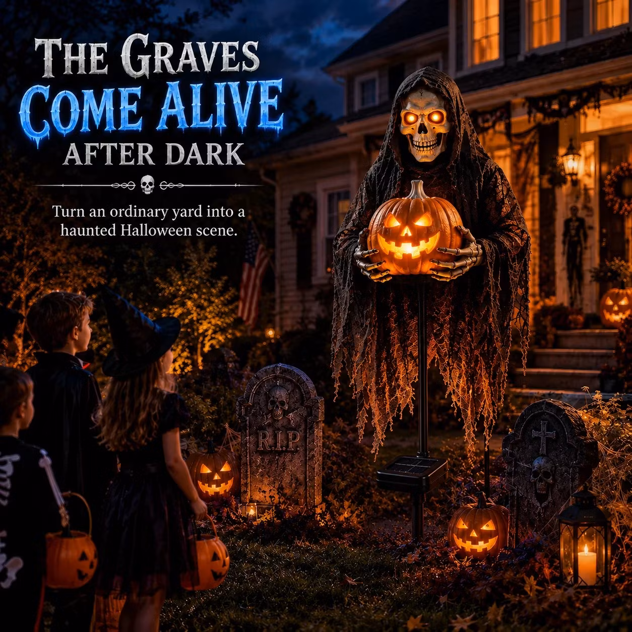 💀 Soul Collector Pumpkin Edition Animated Halloween Yard Decoration