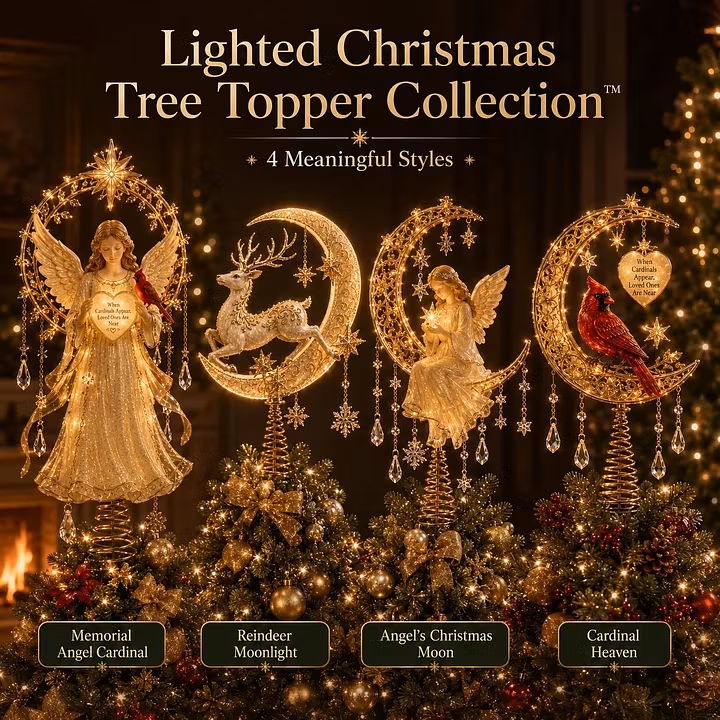 🎄 Lighted Memorial Christmas Tree Topper Collection
