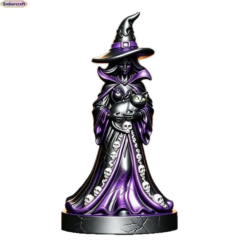 Halloween Skull Witch Tabletop Decor Figurine