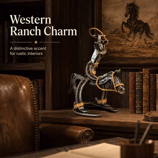 🔥Handcrafted Cowboy Iron Pony Ornament