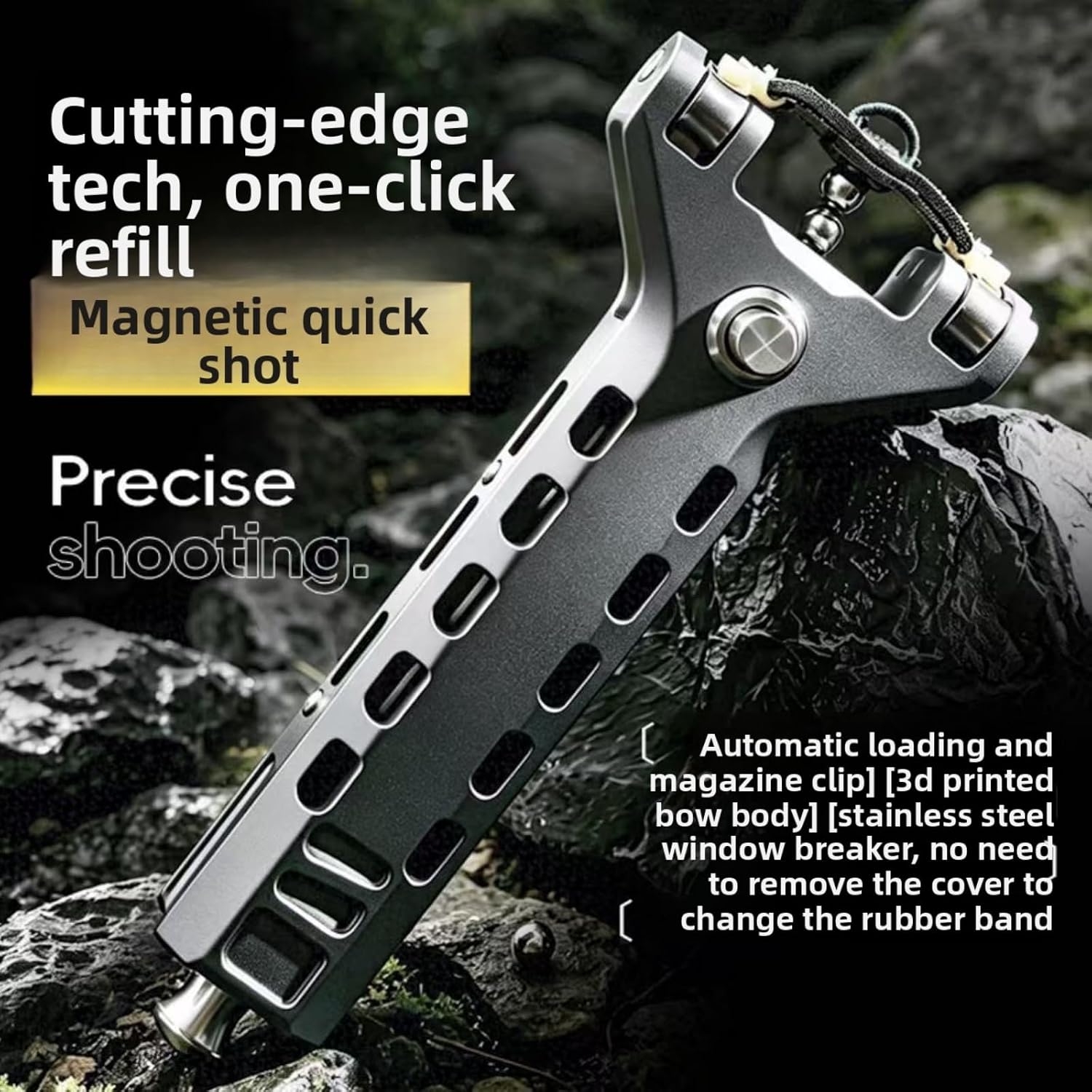 🔥Last Day 49% OFF 💗Automatic Slingshot with Magazine – Rapid Fire, Precision Accuracy 🎯🔫