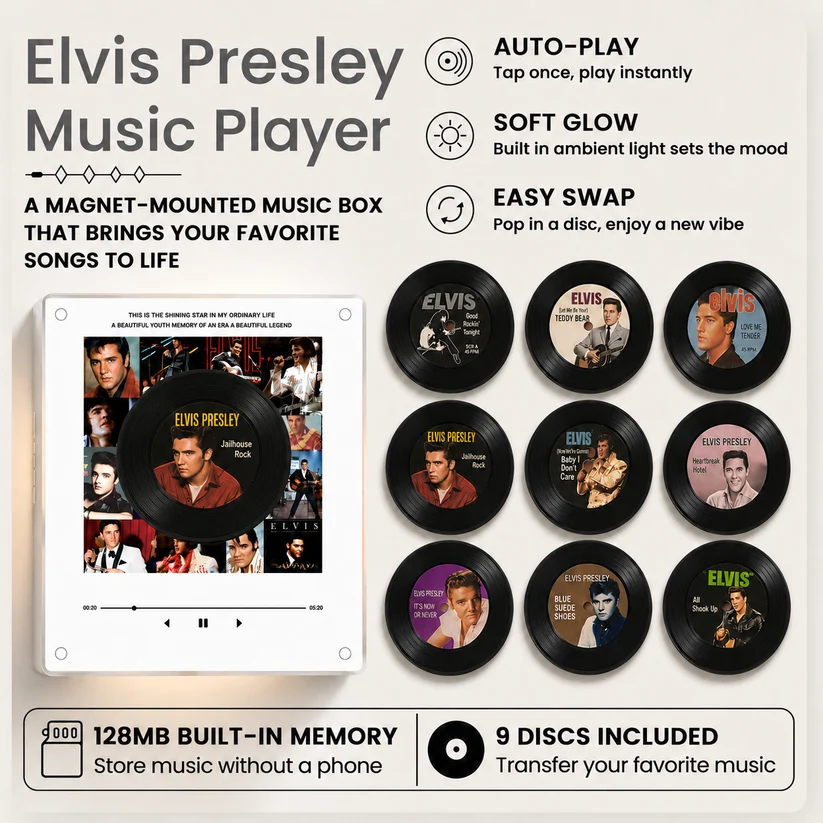 🎵 Iconic Pop Star NFC Fridge Magnet Music Player 