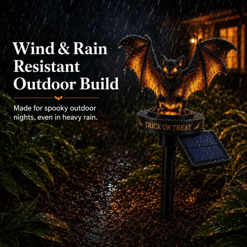 Solar Halloween Bat Garden Stake Light