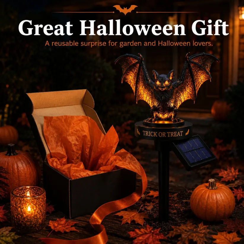 Solar Halloween Bat Garden Stake Light