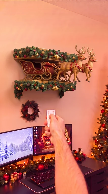 🎅Christmas 3D Sculpture Wall‑Mount Shelf