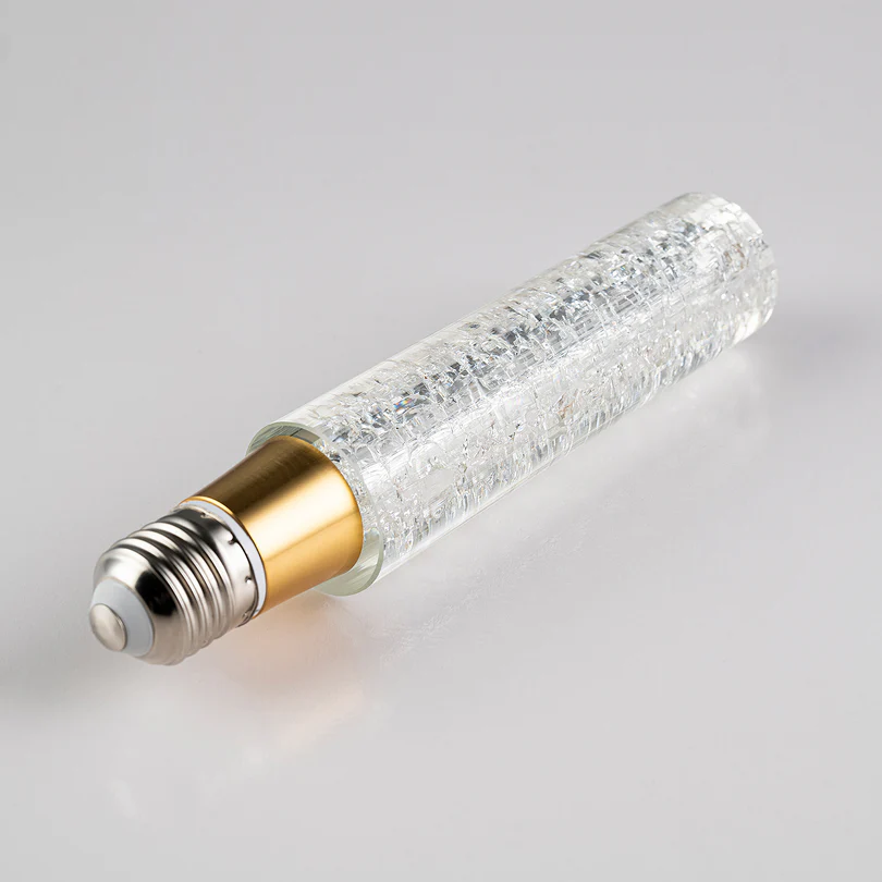 💡Cracked Crystal Tubular LED Filament Edison Light Bulb