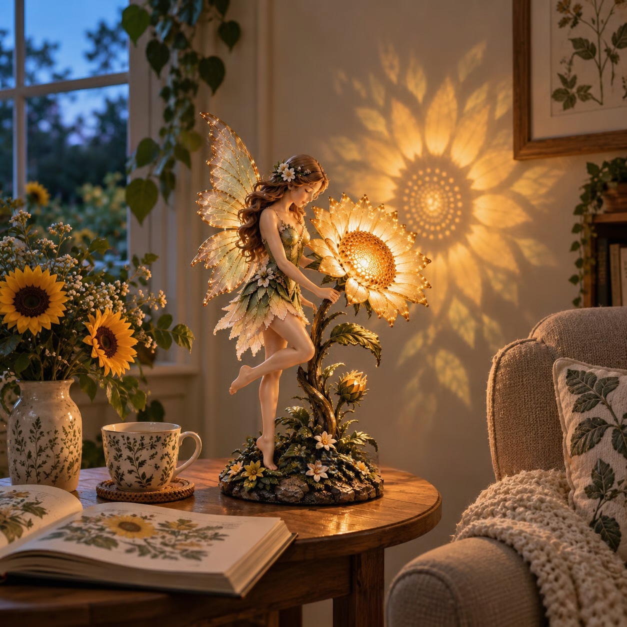 🌻🧚Sunflower Fairy Table Lamp