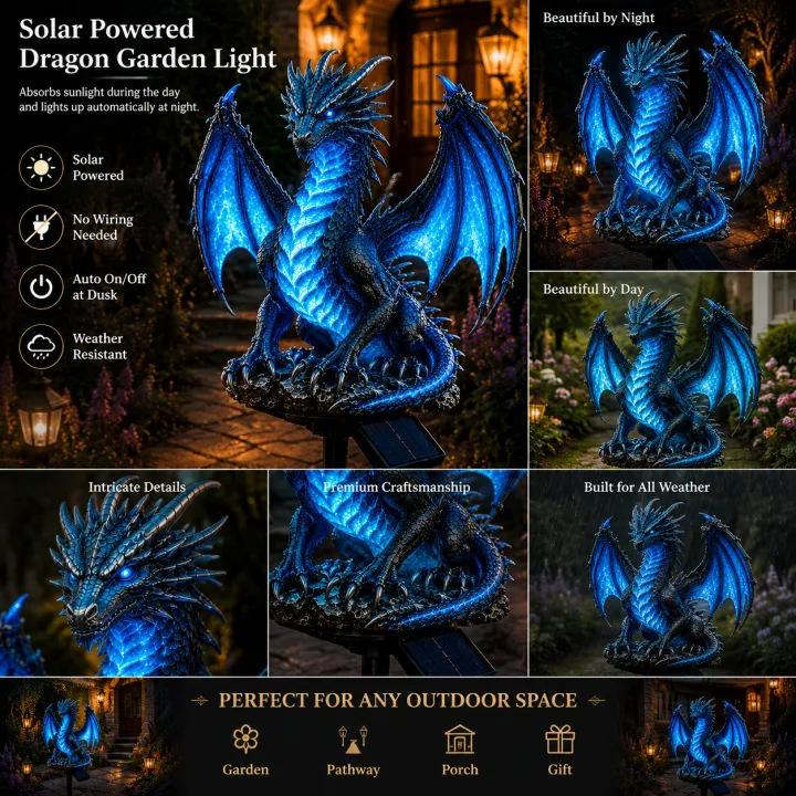 🐉Fantasy Resin Dragon Garden Stake Light