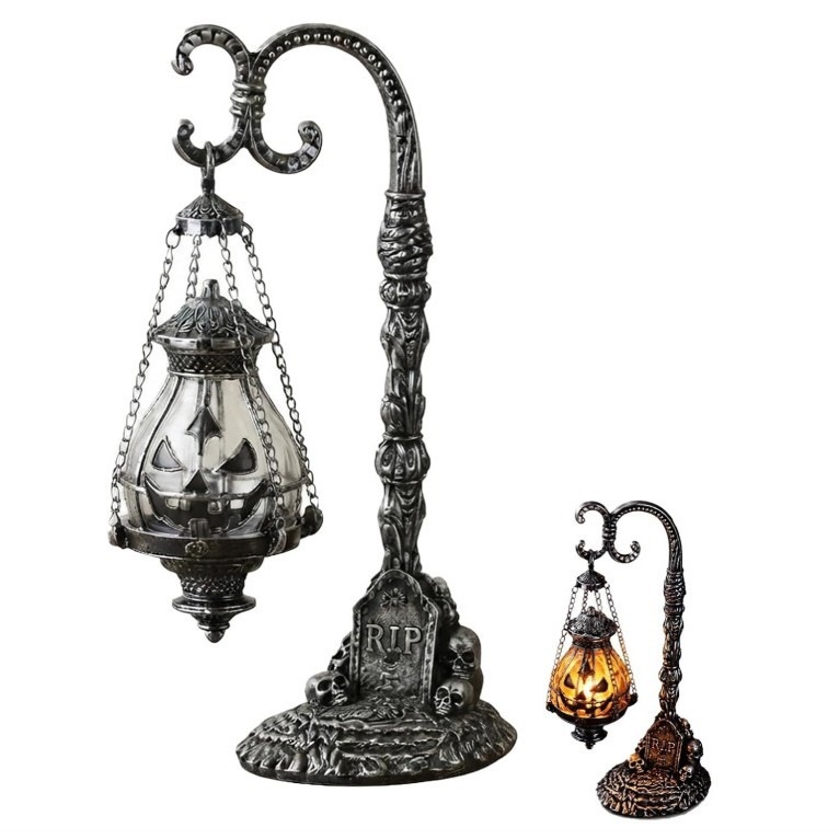 💀Gothic Pumpkin Lantern Stand